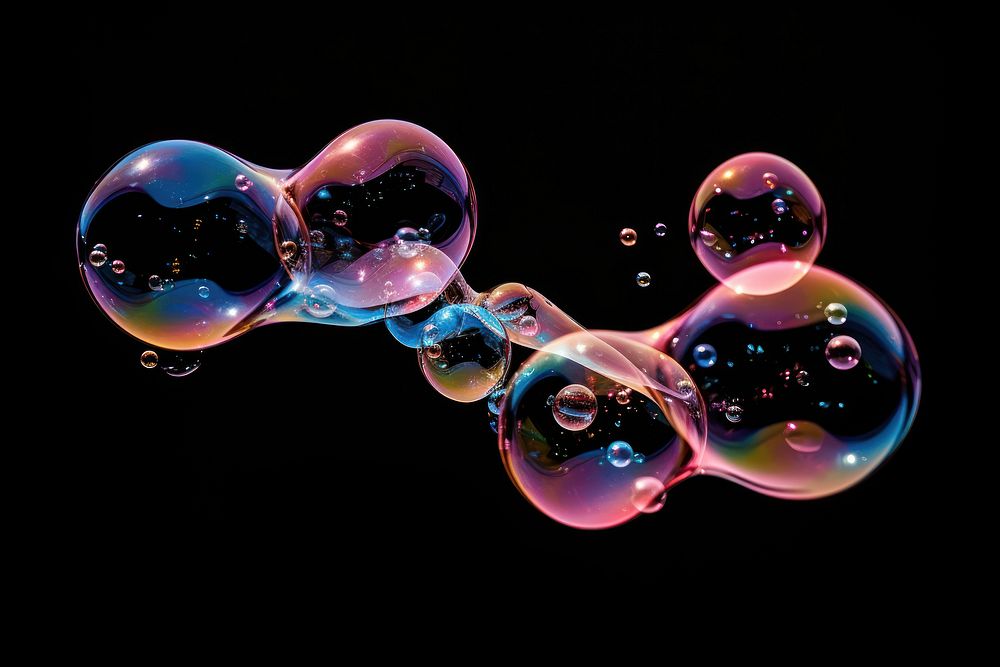 Bubble soap black background lightweight. AI generated Image by rawpixel.