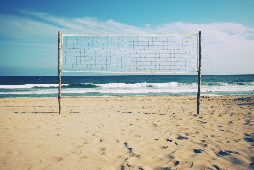 Volleyball beach sea outdoors. AI generated Image by rawpixel.