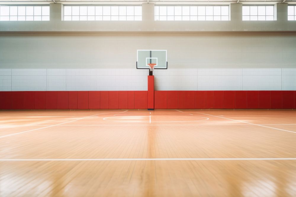 Basketball sports architecture exercising. 