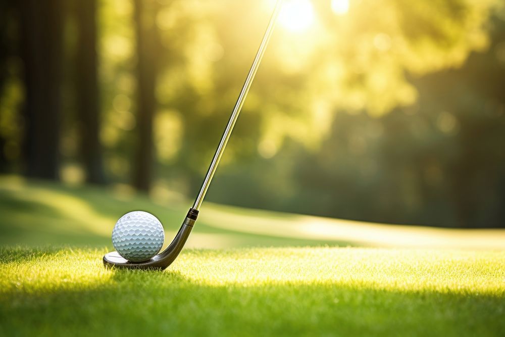 Grass golf ball outdoors. 