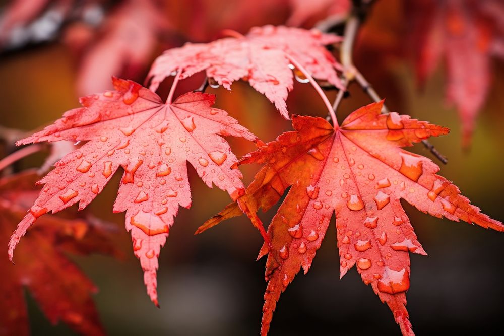 Maple autumn leaves plant. AI generated Image by rawpixel.
