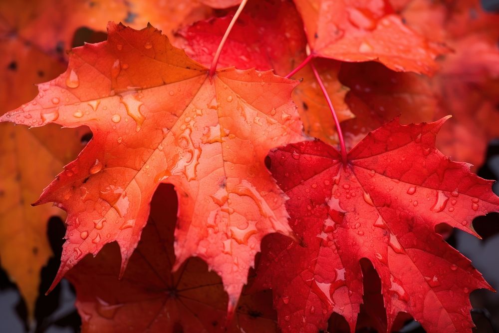 Maple autumn leaves plant. AI generated Image by rawpixel.