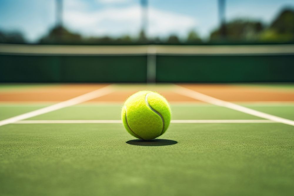 Tennis ball racket sports. AI generated Image by rawpixel.