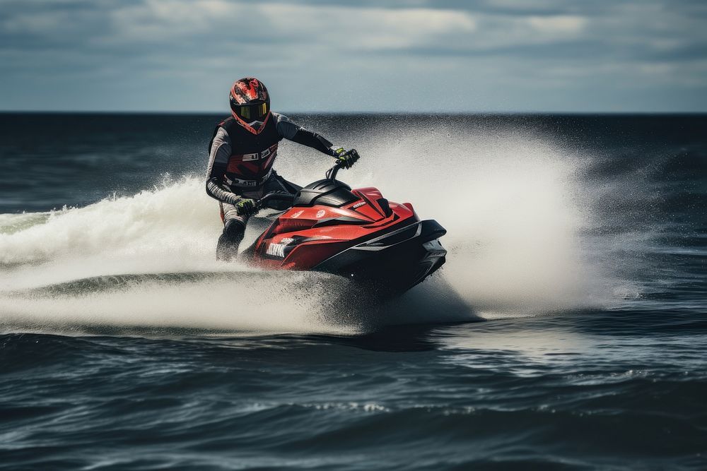 Vehicle boating sports riding. 