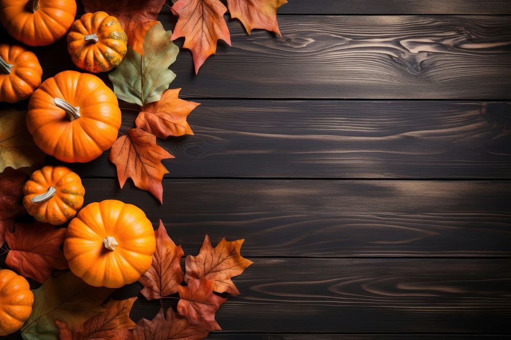 Pumpkin wood backgrounds vegetable. AI | Premium Photo - rawpixel