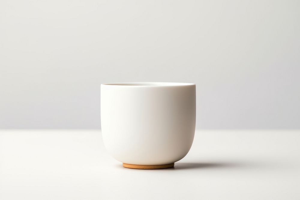 Japanese tea cup porcelain pottery white. 