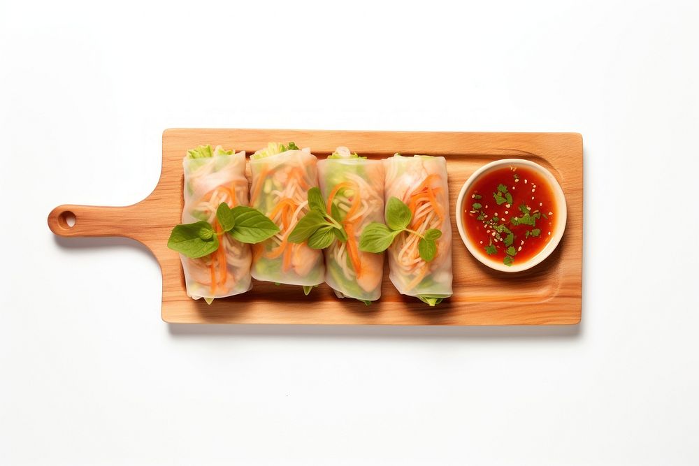 Fresh spring roll dish food meal. AI generated Image by rawpixel.