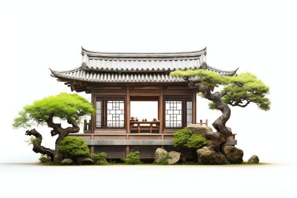 Tea house architecture building pagoda. AI generated Image by rawpixel.