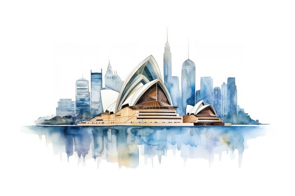 Sydney opera house architecture building city. AI generated Image by rawpixel.