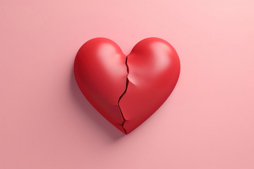 Symbol heart passion cracked. AI generated Image by rawpixel.