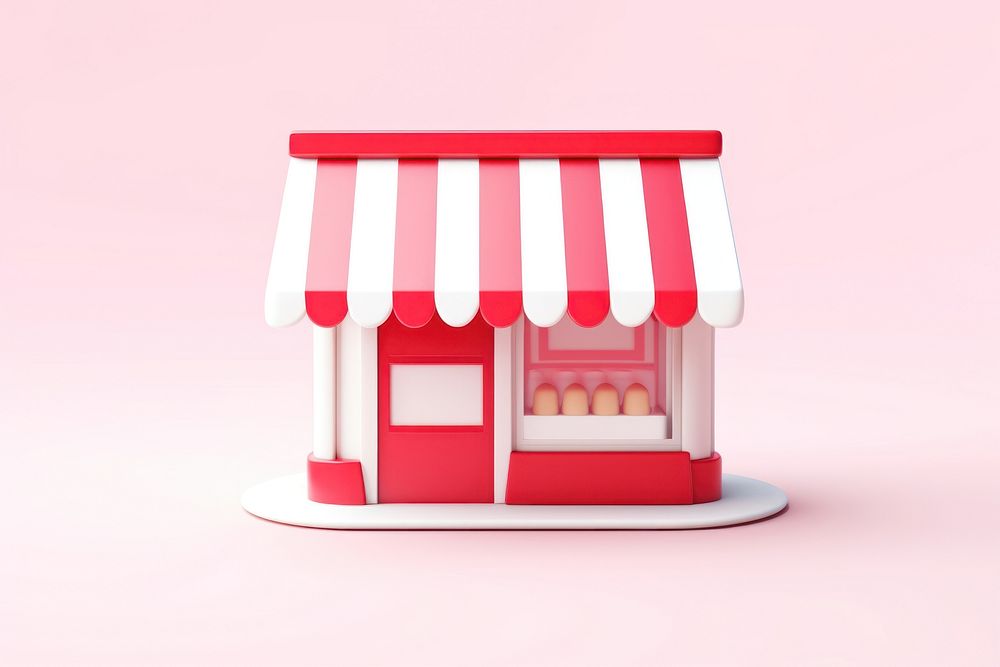 Red confectionery investment dollhouse. AI generated Image by rawpixel.
