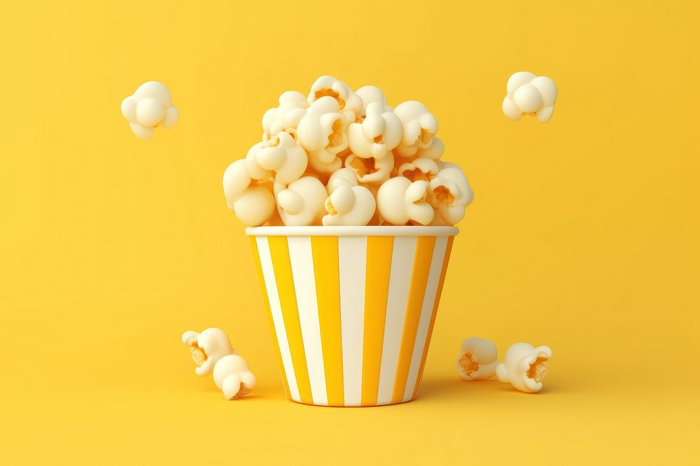 Popcorn food freshness yellow. AI generated Image by rawpixel.