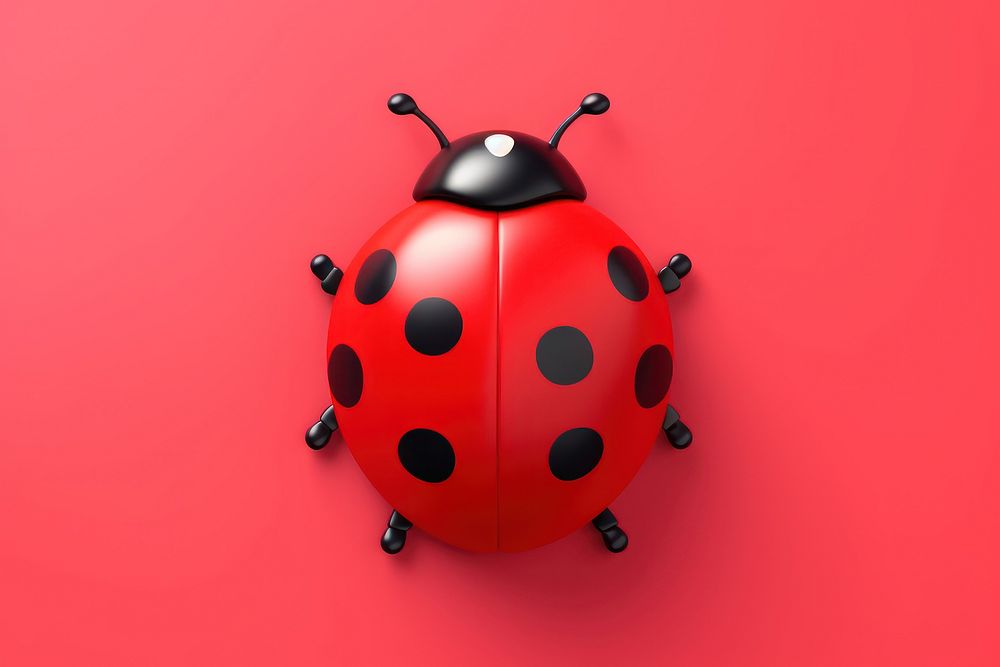 Ladybug animal spotted beetle. AI generated Image by rawpixel.