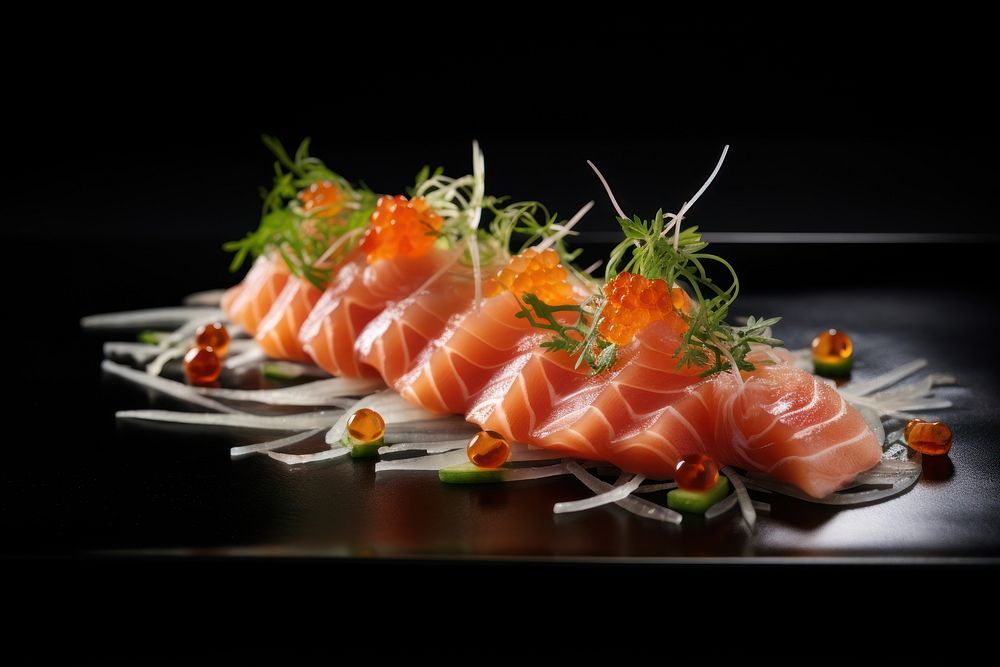 Food seafood salmon fish. AI generated Image by rawpixel.
