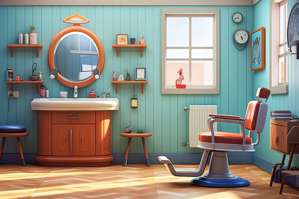 Furniture cartoon chair sink. AI generated Image by rawpixel.