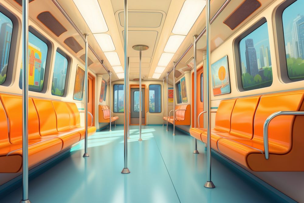 Train vehicle subway metro. AI generated Image by rawpixel.