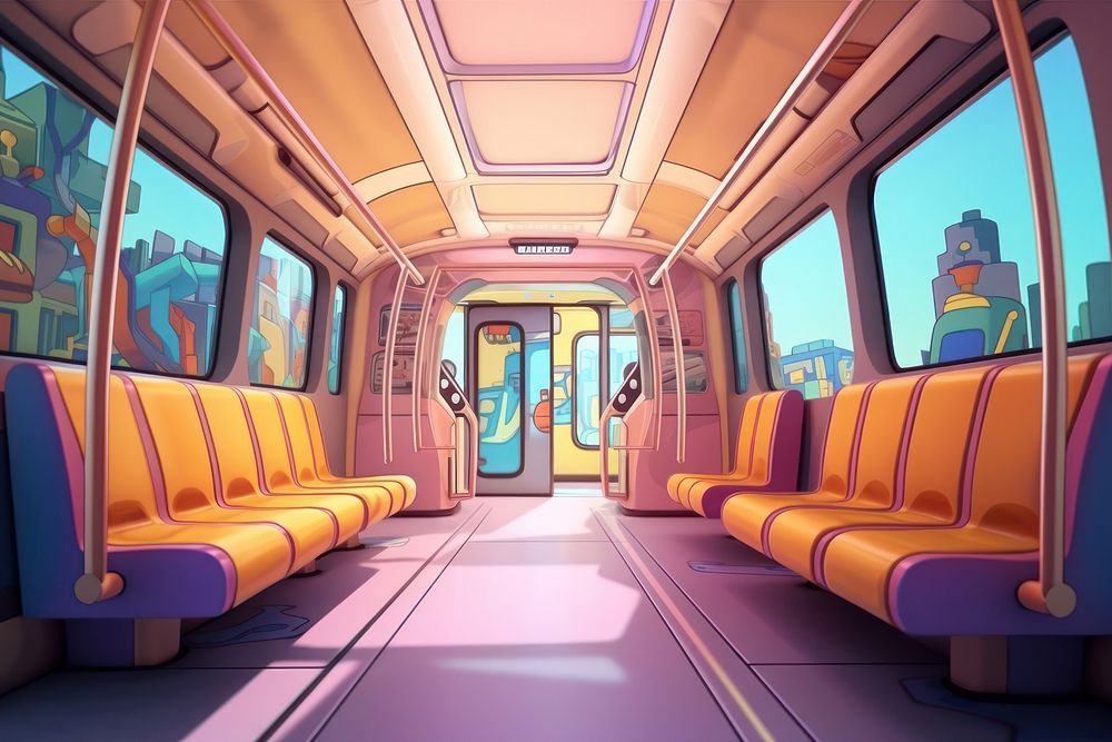 Train vehicle cartoon metro. AI generated Image by rawpixel.