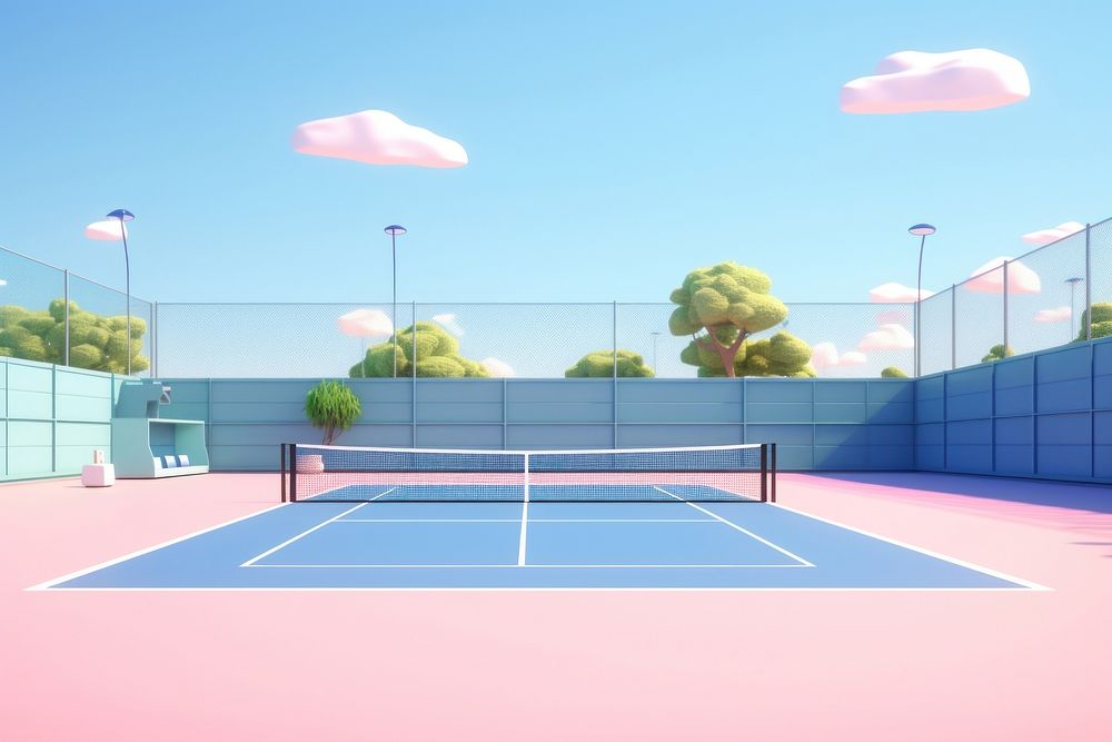 Tennis outdoors racket sports. AI generated Image by rawpixel.