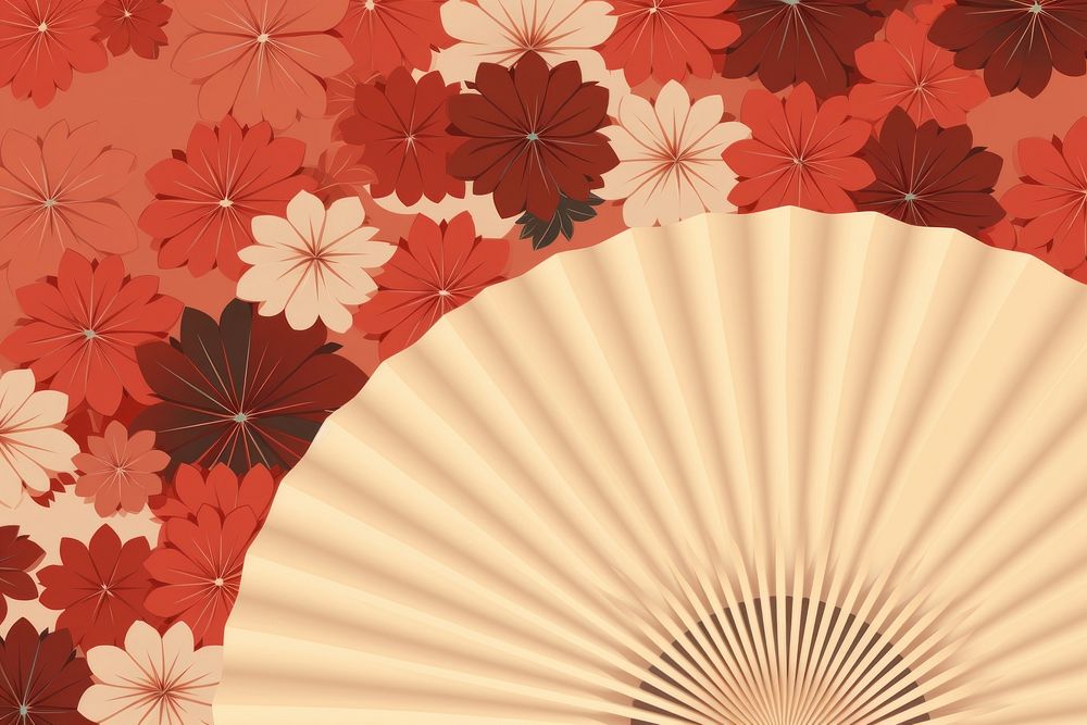 Pattern leaf backgrounds hand fan. AI generated Image by rawpixel.