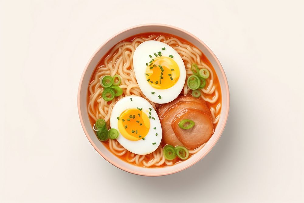 Egg ramen food soup. 