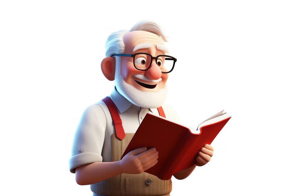 Reading publication glasses cartoon. AI generated Image by rawpixel.