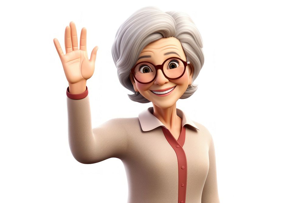 Cartoon glasses adult woman. AI generated Image by rawpixel.