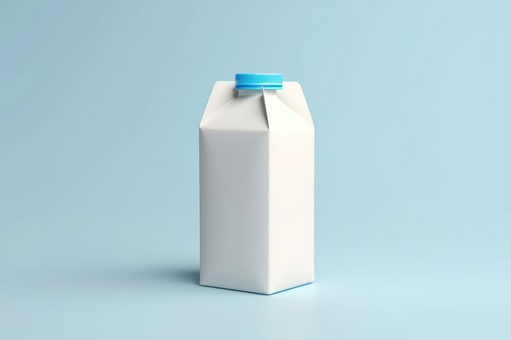 Milk bottle carton container. AI generated Image by rawpixel.