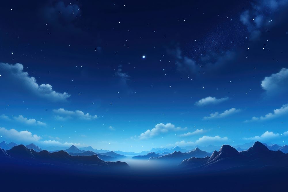 Night sky  landscape. 