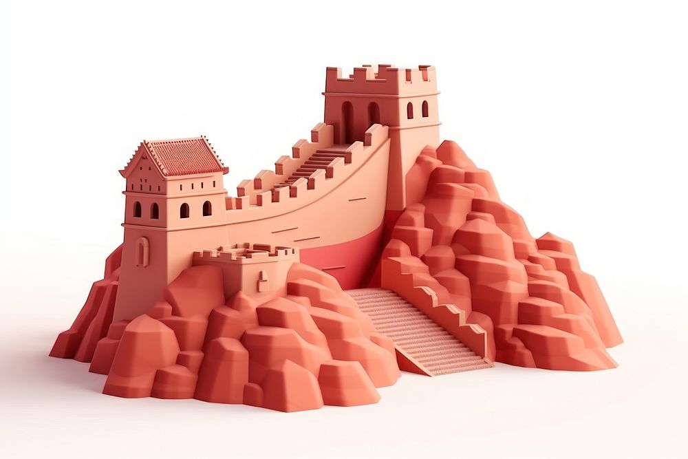 Architecture terracotta shoreline . AI generated Image by rawpixel.