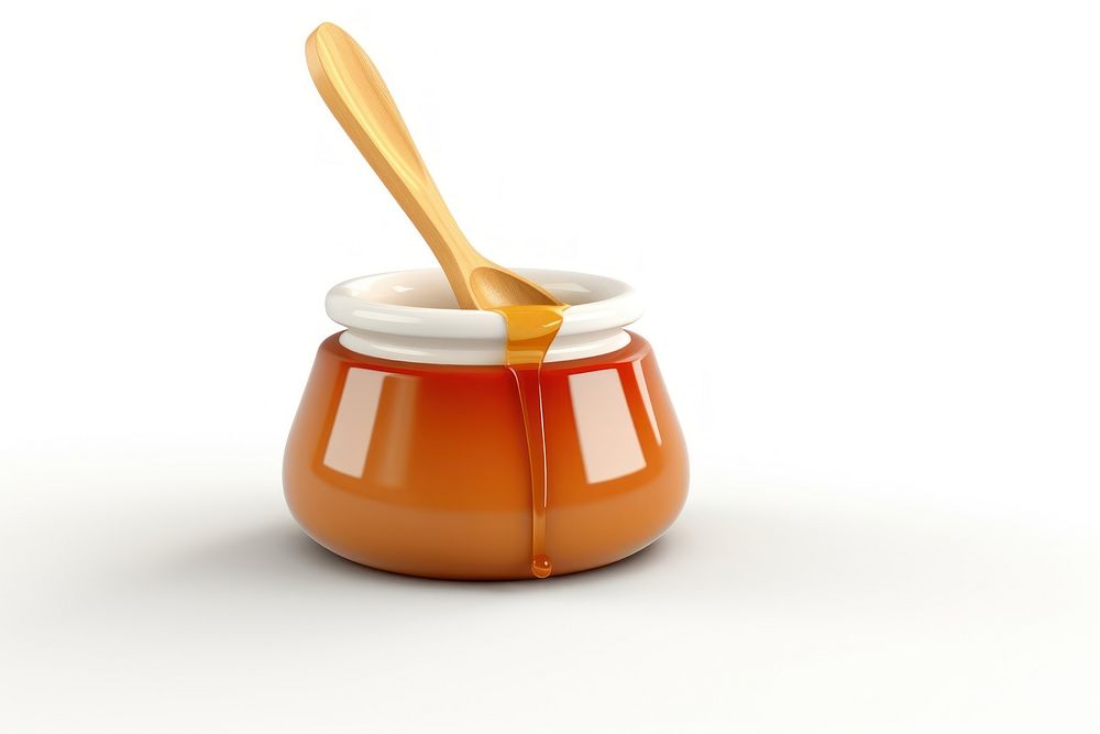 Spoon honey food jar. AI generated Image by rawpixel.
