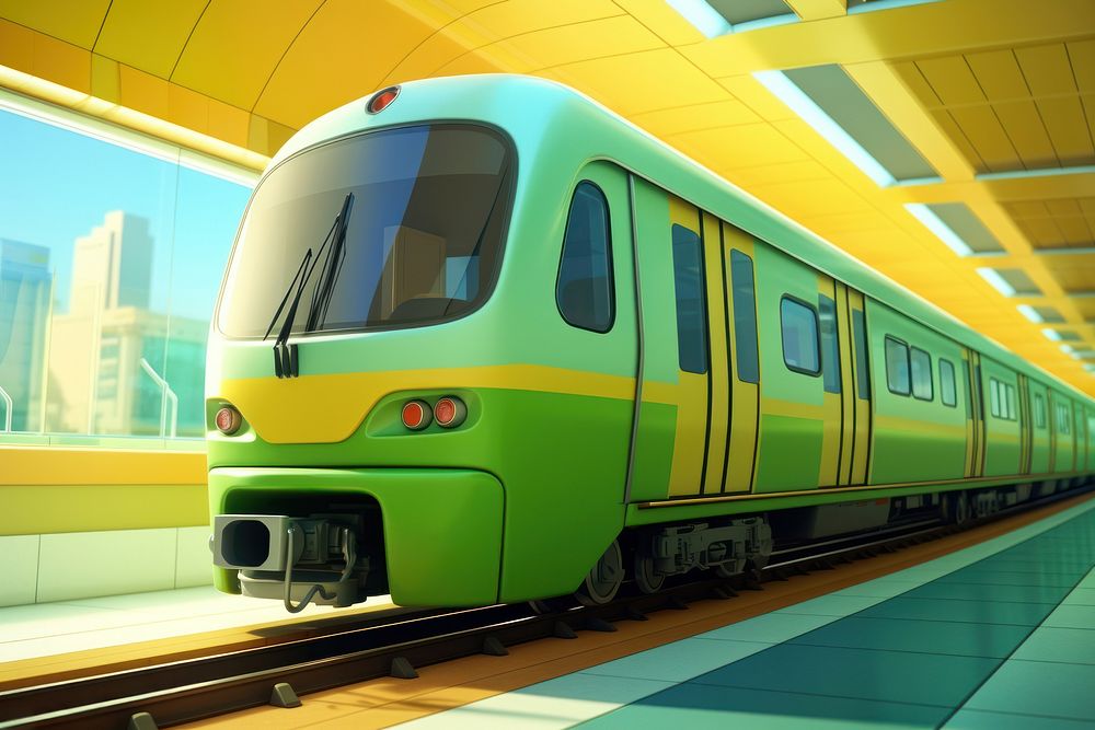 Train vehicle railway subway. AI generated Image by rawpixel.