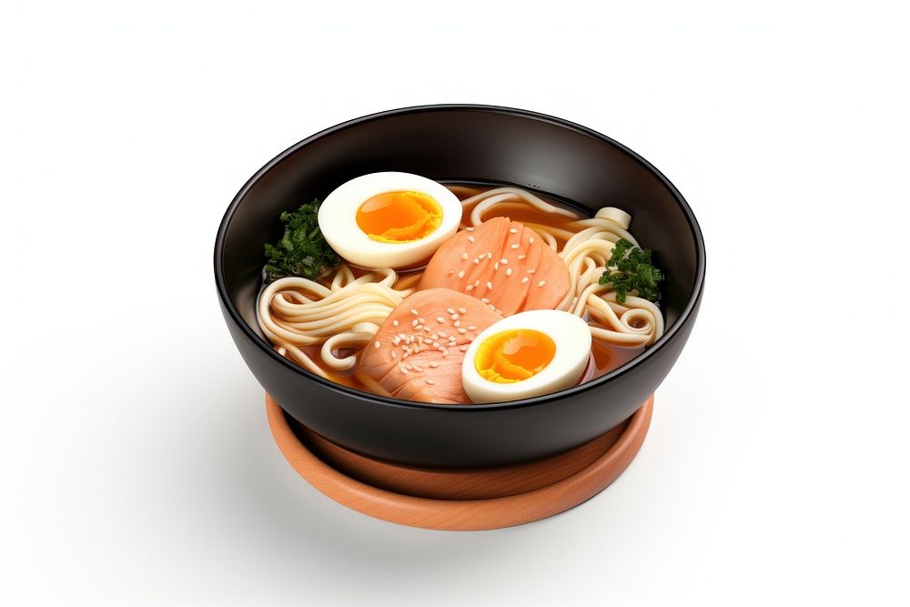 Bowl egg ramen food. AI generated Image by rawpixel.