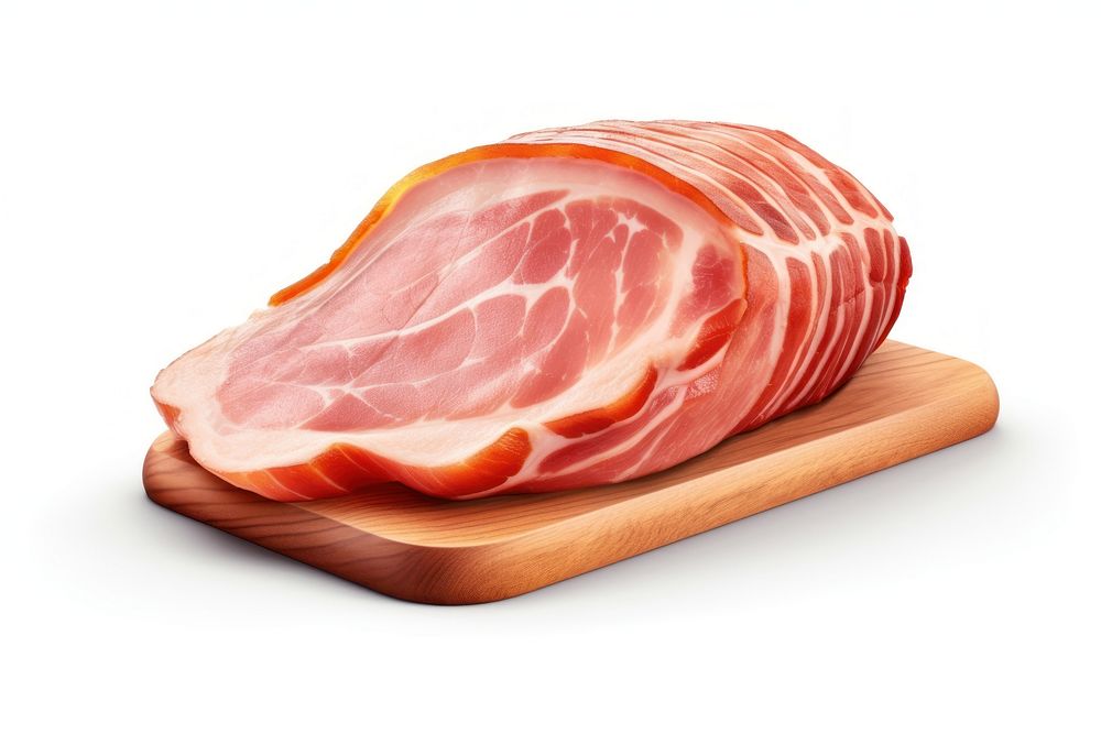 Smoked ham meat pork food. AI generated Image by rawpixel.