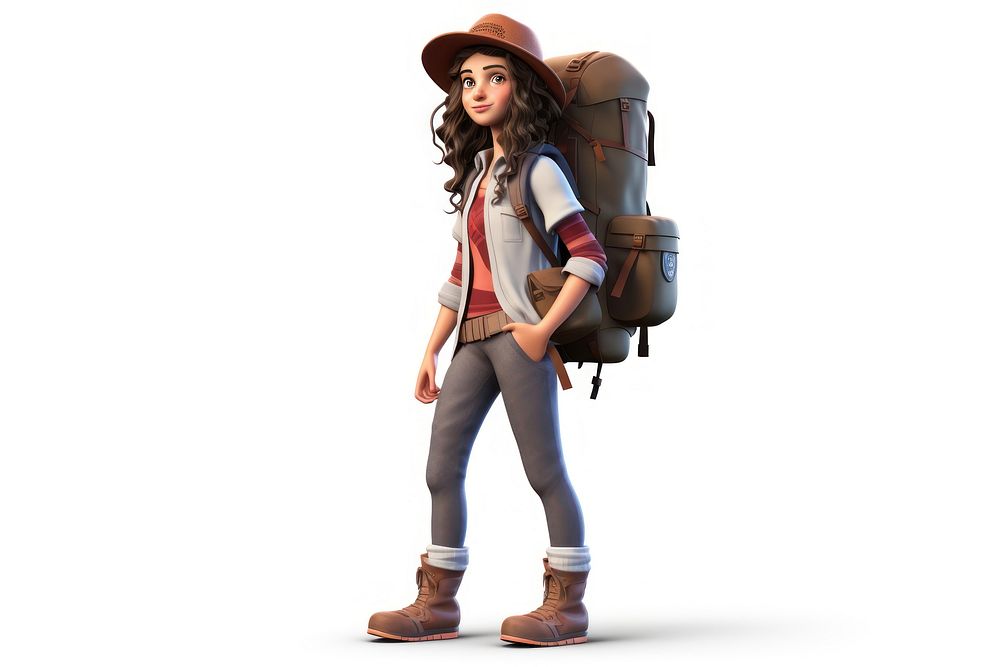 Backpack travel female adult. AI generated Image by rawpixel.