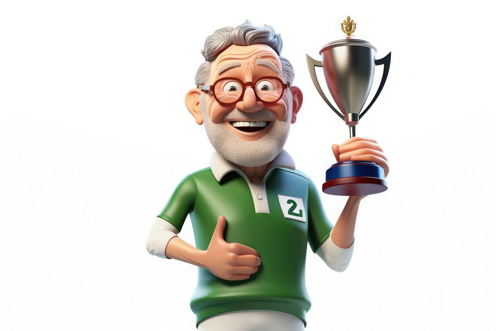 Holding glasses cartoon sports. AI generated Image by rawpixel.