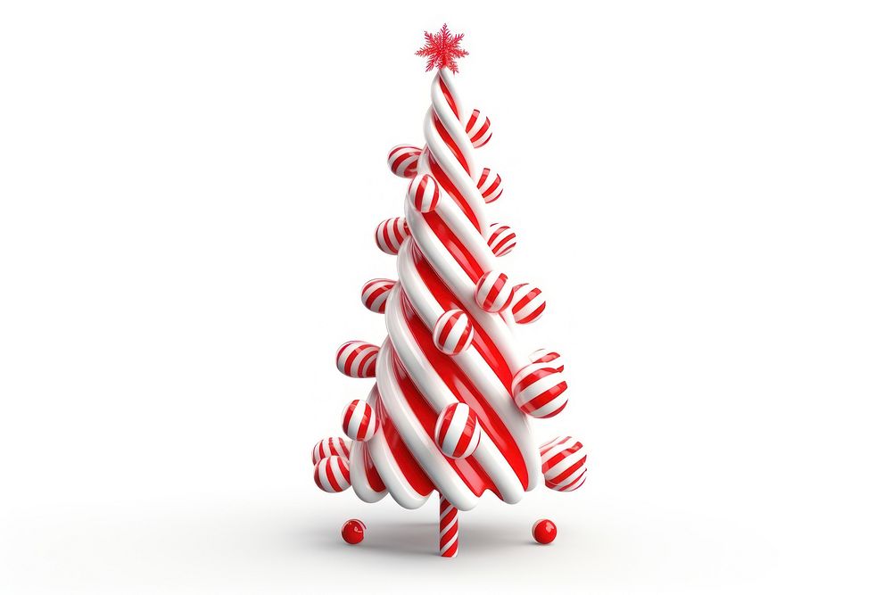 Christmas candy tree white background. AI generated Image by rawpixel.