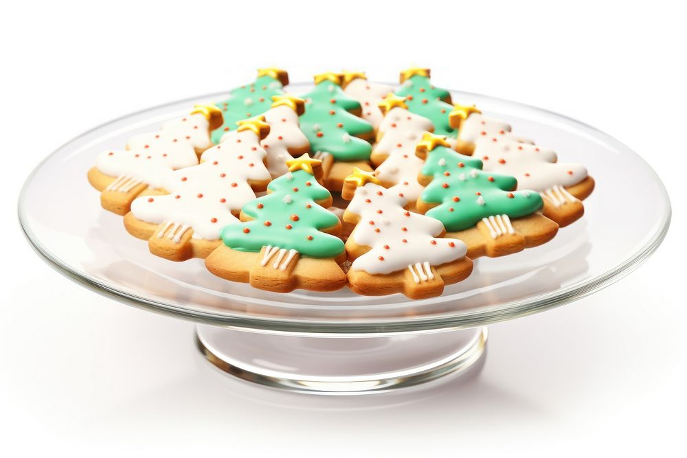 Plate christmas dessert cookie. AI generated Image by rawpixel.
