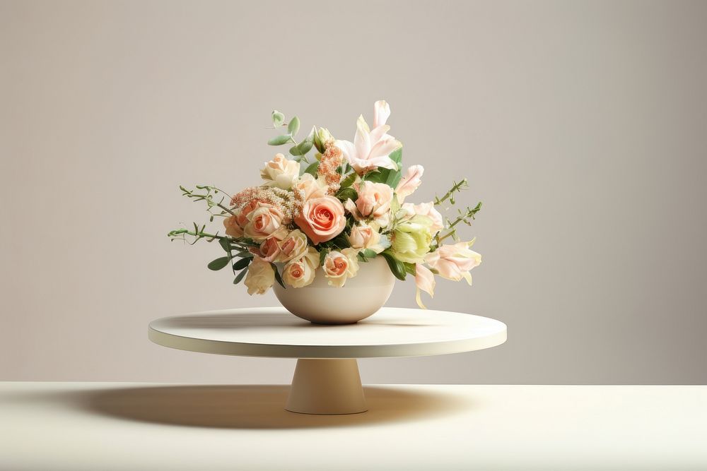 Flower table wedding plant. AI generated Image by rawpixel.