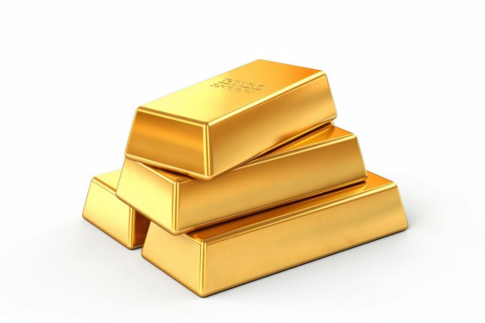 Gold bars white background investment letterbox. AI generated Image by rawpixel.