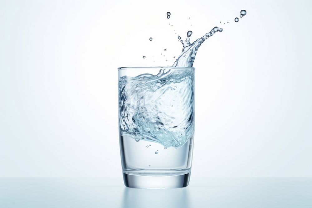 Water splash glass transparent refreshment. AI generated Image by rawpixel.