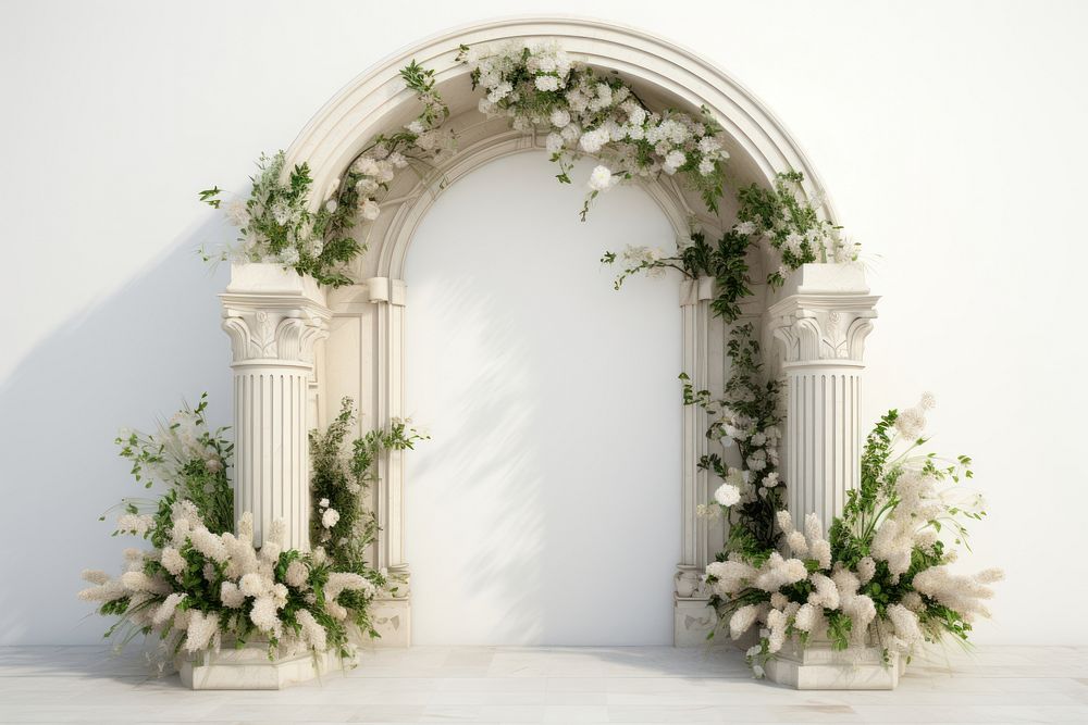 Flower arch architecture wedding. 
