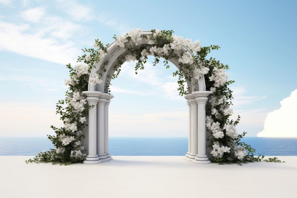 Flower arch architecture outdoors. 
