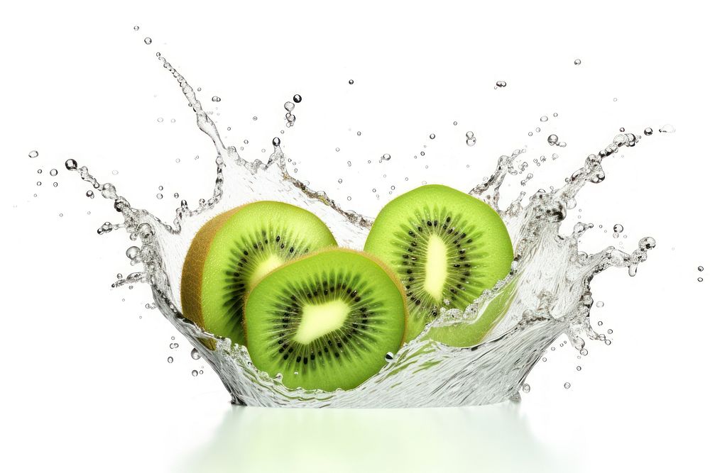 Water splash kiwi fruit plant. AI generated Image by rawpixel.