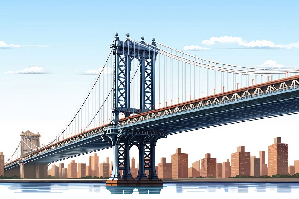 Bridge outdoors city architecture. AI generated Image by rawpixel.