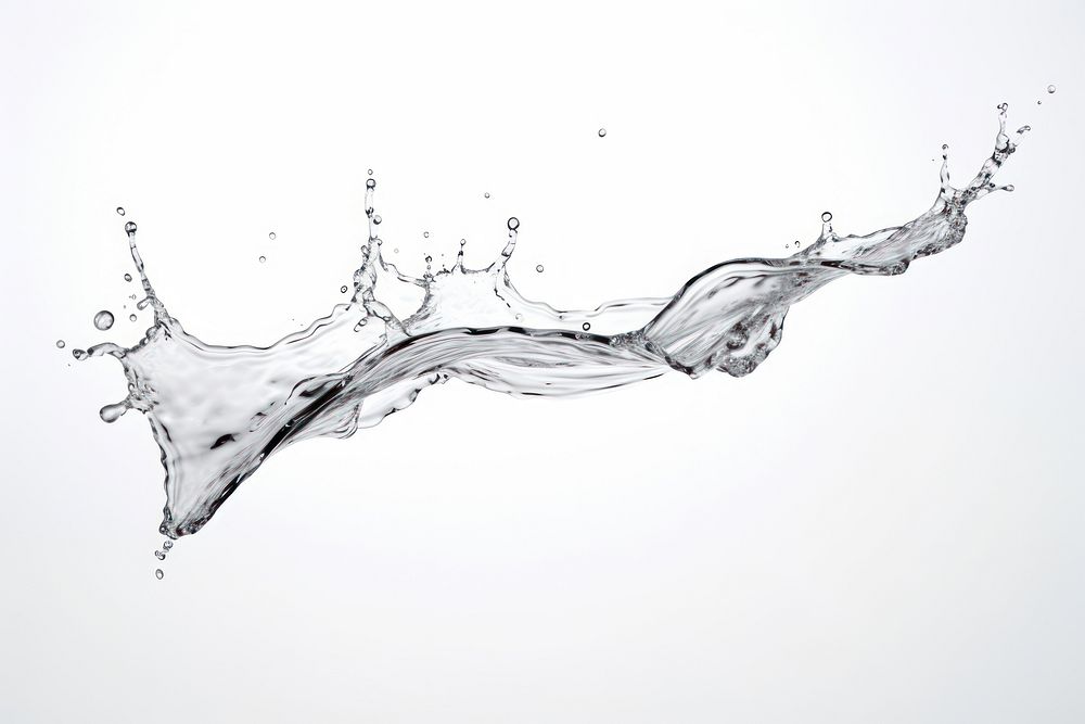 Water splash drawing sketch illustrated. AI generated Image by rawpixel.