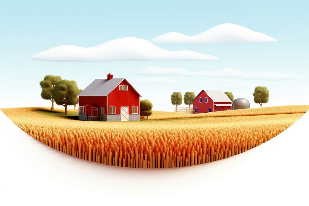 Field barn agriculture outdoors. AI generated Image by rawpixel.