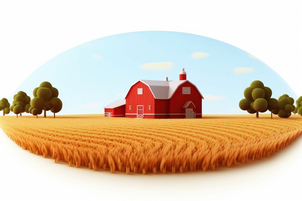 Field barn agriculture outdoors. AI generated Image by rawpixel.