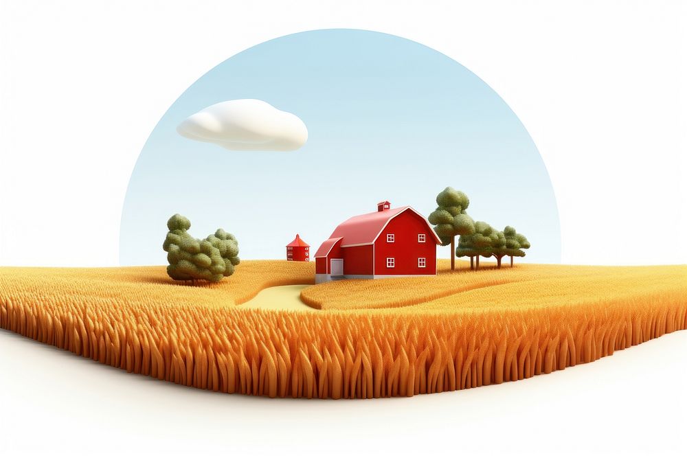 Field agriculture outdoors building. AI generated Image by rawpixel.