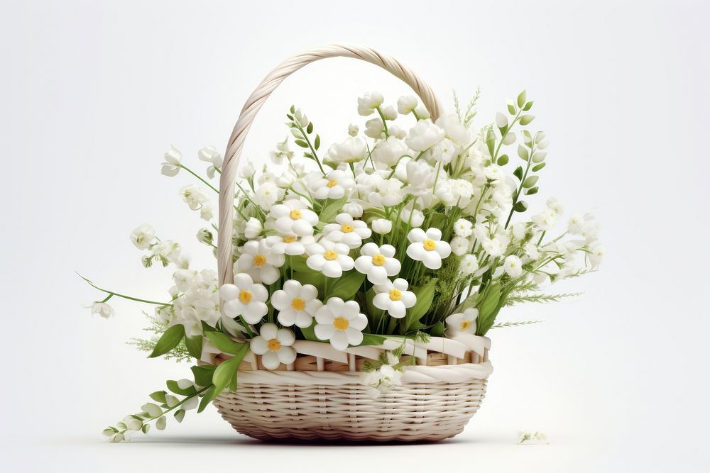 Basket flower wicker plant. AI | Free Photo - rawpixel