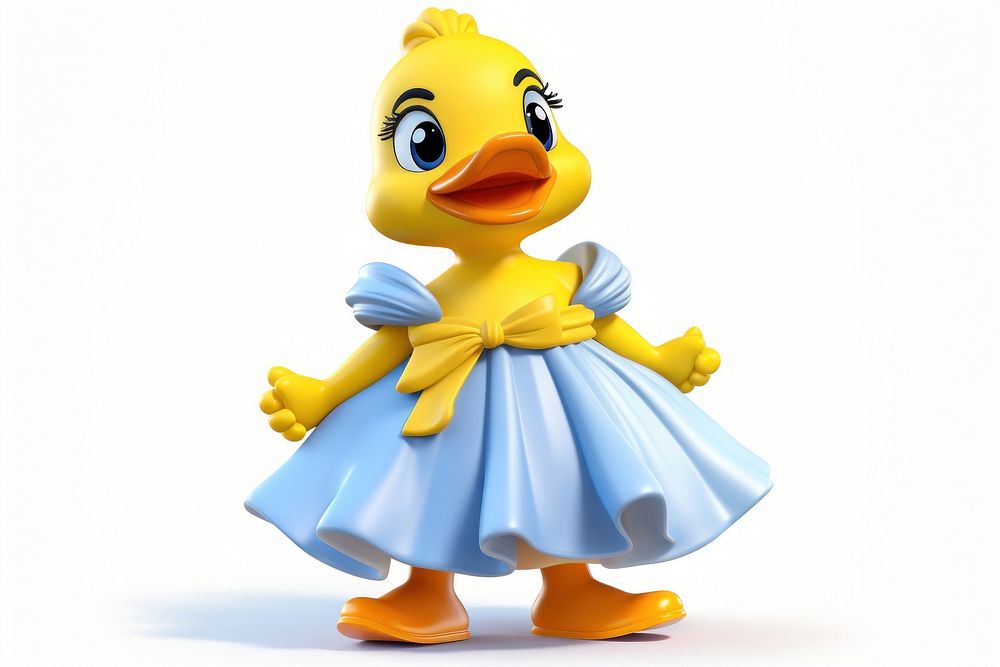 Cartoon duck toy white background. AI generated Image by rawpixel.